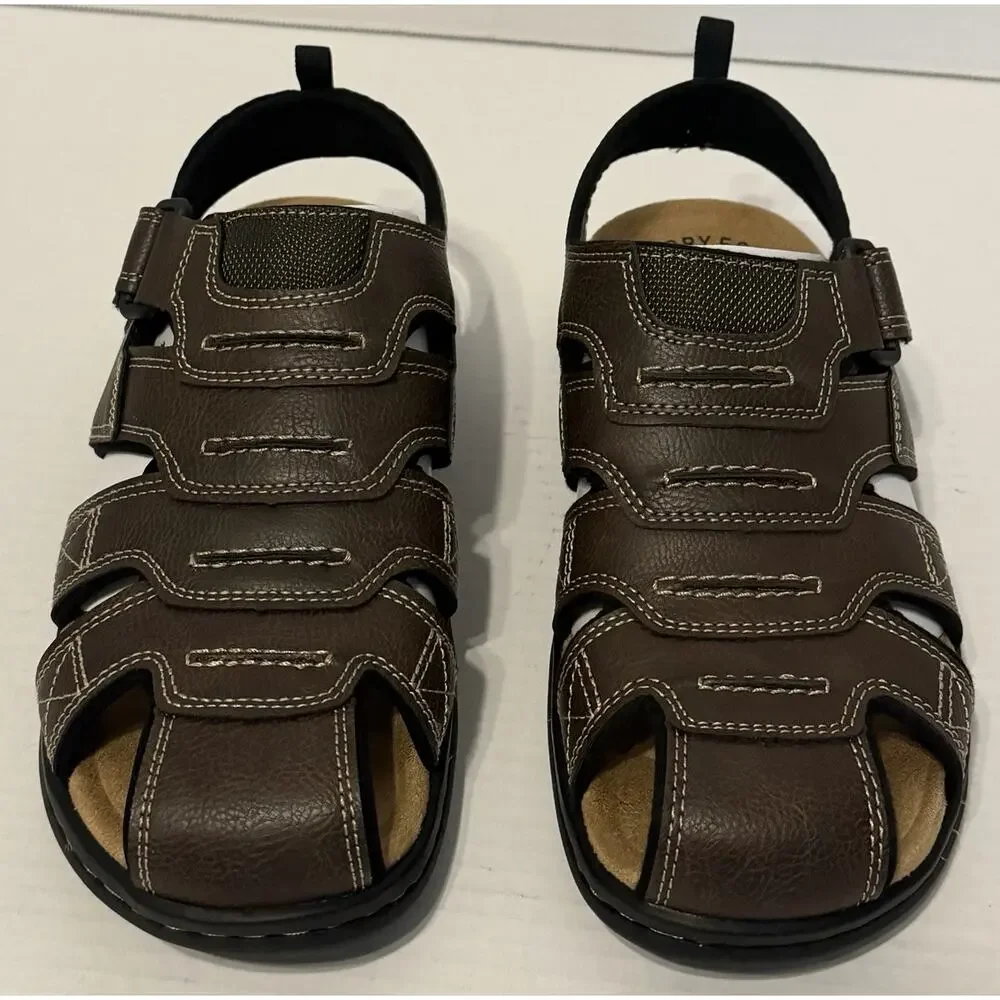 Men’s Dockers Searose Fisherman Brown Sandals 7M Memory Foam Insoles NEW